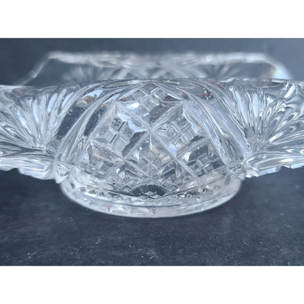 Antique EAPG Tarentum Virginia Pressed Crystal Card Receiver Calling Card Holder